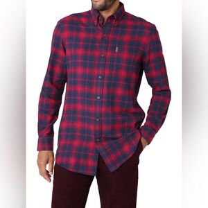 Chaps Men’s Red/Navy Plaid Flannel Shirt